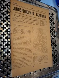 Revista Jurisprudența Generală Anul II Nr.36 1924 - Vintila Dongoroz si note scrise de D.Alexandresco