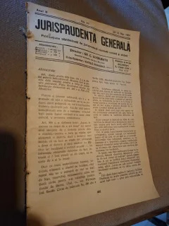 Revista Jurisprudența Generală Anul II Nr.16 1924 - VINTILA DONGOROZ SI NOTE SCRISE DE D.ALEXANDRESCO