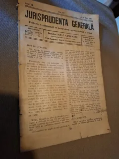 Revista Jurisprudența Generală Anul II Nr.18 1924 - Vintila Dongoroz si note scrise de D.Alexandresco