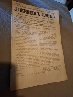 Revista Jurisprudența Generală anul II , Nr.19 1924 - Vintila Dongoroz si note scrise de D.Alexandresco