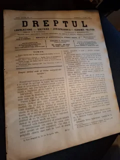 Dreptul, Revista de legislatiune, doctrina, jurisprudenta, economie politica, Anul XXXIV Nr.44 1905 - C.G.Dissescu, V.Athanasovici, Paul Negulescu, Al.Cerban, George G.Danielopolu