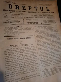 Dreptul, Revista de legislatiune, doctrina, jurisprudenta, economie politica,Anul XXXIV Nr.13 1905 - C.G.Dissescu, V.Athanasovici, Paul Negulescu, Al.Cerban, George G.Danielopolu
