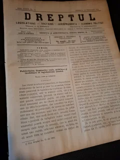 Dreptul, Revista de legislatiune, doctrina, jurisprudenta, economie politica,Anul XXXIV Nr.15 1905 - C.G.Dissescu, V.Athanasovici, Paul Negulescu, Al.Cerban, George G.Danielopolu