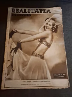 Revista Realitatea Ilustrată Anul VII Nr.328 11 Mai 1933 - Noua stea a operetei si ecranului (Domnisoara Lisette Verea de la Teatrul Carabus)