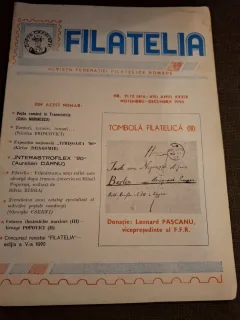 Revista Filatelia  - Nr.11-12 Noiembrie-Decembrie 1990 Anul XXXIX