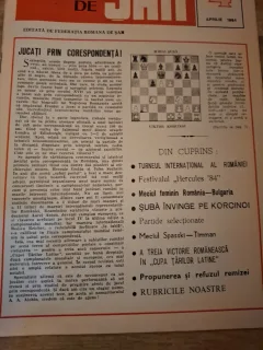 Revista Romana de Sah - Nr.4 1984 Aprilie