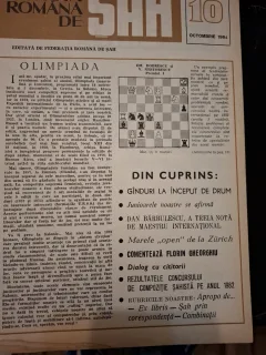 Revista Romana de Sah - Nr.10 1984 Octombrie