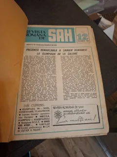 Revista Română de Șah - Anul 1984 Nr.1-12 (Coligat)