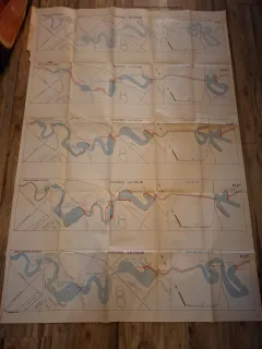 „Asanarea Lacurilor din Bucuresti” -  plansa interbelica, Marvan SAR, uzura de pliere, anii 20-40
