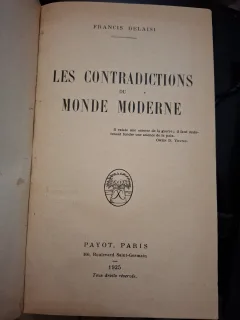 Les contradictions du monde moderne - Francis Delaisi