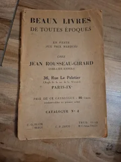 Beaux Livres de toutes Époques - (catalogul nr.8)