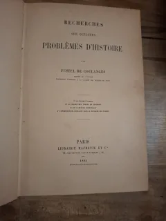 Recherches sur quelques problèmes d histoire - Fustel de Coulanges