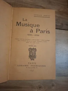 La Musique à Paris 1895-1896 - Gustave Robert