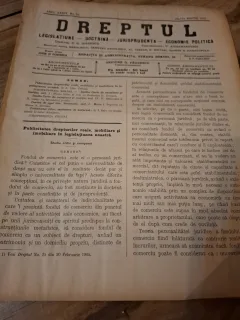 Dreptul, Revista de legislatiune, doctrina, jurisprudenta, economie politica,Anul XXXIV Nr.24 Martie 1905 - C.G.Dissescu, V.Athanasovici, Paul Negulescu, Al.Cerban, George G.Danielopolu