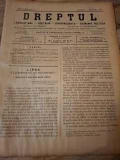 Dreptul, Revista de legislatiune, doctrina, jurisprudenta, economie politica,Anul XXXIV Nr.79 Decembrie1905 - C.G.Dissescu, V.Athanasovici, Paul Negulescu, Al.Cerban, George G.Danielopolu
