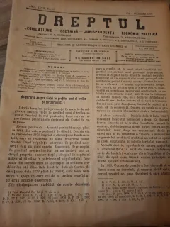Dreptul, Revista de legislatiune, doctrina, jurisprudenta, economie politica,Anul XXXIV Nr.80 Decembrie 1905 - C.G.Dissescu, V.Athanasovici, Paul Negulescu, Al.Cerban, George G.Danielopolu