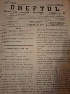 Dreptul, Revista de legislatiune, doctrina, jurisprudenta, economie politica,Anul XXXIV Nr.67 Octombrie 1905 - C.G.Dissescu, V.Athanasovici, Paul Negulescu, Al.Cerban, George G.Danielopolu