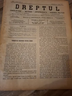 Dreptul, Revista de legislatiune, doctrina, jurisprudenta, economie politica,Anul XXXIV Nr.36 Mai 1905 - C.G.Dissescu, V.Athanasovici, Paul Negulescu, Al.Cerban, George G.Danielopolu