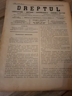 Dreptul, Revista de legislatiune, doctrina, jurisprudenta, economie politica,Anul XXXIV Nr.37 Mai 1905 - C.G.Dissescu, V.Athanasovici, Paul Negulescu, Al.Cerban, George G.Danielopolu