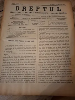 Dreptul, Revista de legislatiune, doctrina, jurisprudenta, economie politica,Anul XXXIV Nr.23 Martie 1905 - C.G.Dissescu, V.Athanasovici, Paul Negulescu, Al.Cerban, George G.Danielopolu