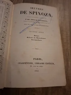 Oeuvres de Spinoza - Emile Saisset