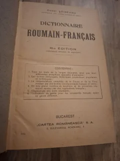 Dictionnaire Roumain-Français (editia III) - Const. Săineanu