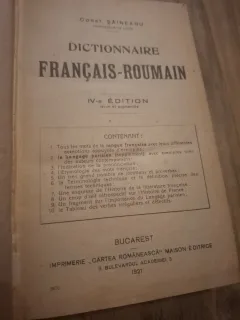 Dictionnaire Français-Roumain (editia IV) - Const. Şăineanu