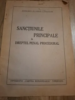 Sancțiunile principale în dreptul penal procedural - Ionescu D. Ghon - Calvini