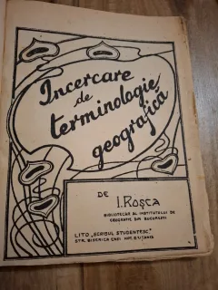 Încercare de terminologie geografică - I. Roșca