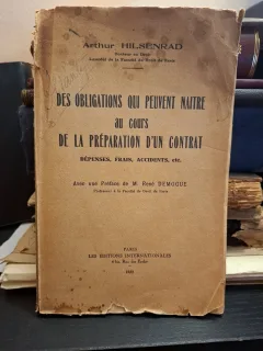 Des obligations qui peuvent naître au cours de la préparation d un contrat (cu dedicatia autorului) - Arthur Hilsenrad
