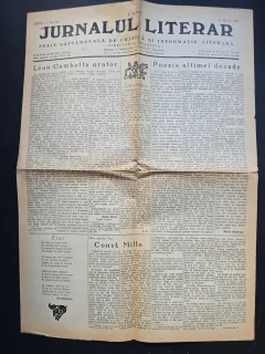 Ziarul Jurnalul Literar No. 20/Anul I - Director G. Călinescu