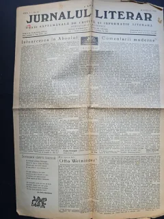 Ziarul Jurnalul Literar No. 35/Anul I - Director G. Călinescu