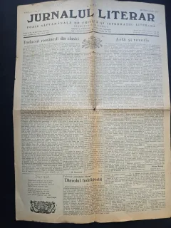 Ziarul Jurnalul Literar No. 9/Anul I - Director G. Călinescu
