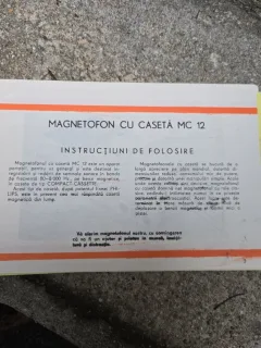 Magnetofon cu casetă MC 12 - instructiuni de folosire
