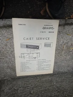 Caiet Service radioreceptor Brahms S750 TS