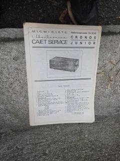 Caiet Service radioreceptor Cronos Junior cu ceas