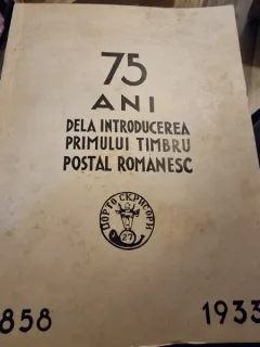 75 de ani de la introducerea primului timbru postal romanesc 1858-1933