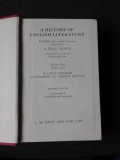 A HISTORY OF ENGLISH LITERATURE  (CARTE IN LIMBA ENGLEZA)
