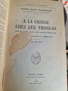 A LA CHASSE CHEZ LES THONGAS - GEORGE AGNEW CHAMBERLAIN  (LA VANATOARE IN TONGA)