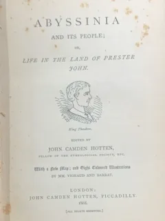 Abyssinia (Abyssinia- carte in engleza)