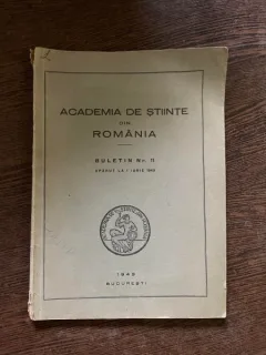 Academia de Stiinte din Romania Buletin nr. 11 1 iunie 1943