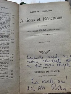 Actions et Reactions - Rudyard Kipling septieme edition