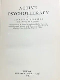 Active psychotherapy(Psihoterapie interactiva- carte in engleza)- Alexander Herzberg