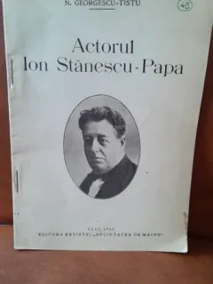 Actorul Ion Stanescu Papa - N. Georgescu Tistu   cu dedicatia autorului