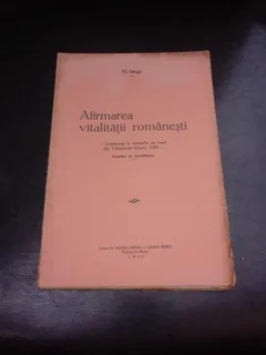 AFIRMAREA VITALITATII ROMANESTI - N. IORGA