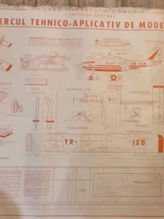 Afis Cercul Tehnico-Aplicativ de Modelism - Aeromodel Captiv Macheta IS-24