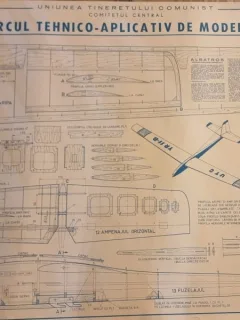 Afis Cercul Tehnico-Aplicativ de Modelism - Planor Albatros Radio-Comandat