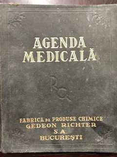 AGENDA MEDICALA EDITATA DE FABRICA DE PRODUSE CHIMICE GEDEON RICHTER ,ANII 30