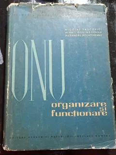 Alexandru Bolintineanu, Nicolae Dascovici, Mihai Ghelmegeanu - ONU: Organizare si Functionare