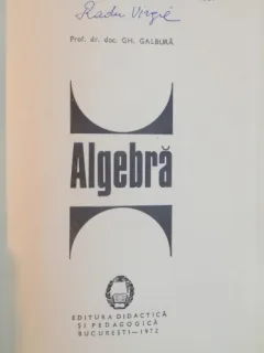 ALGEBRA de GH. GALBURA, 1972